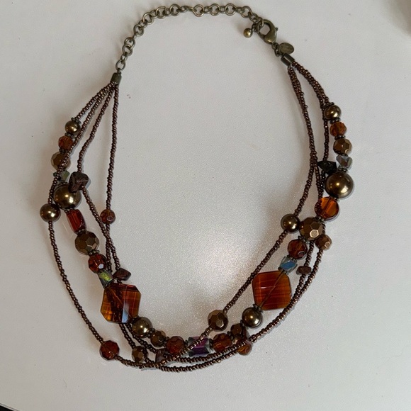 Beaded Bronze Necklace - Picture 2 of 6